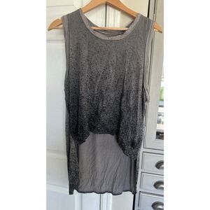 Harley Davidson Grey High Low Rayon Tank Women's Plus 2X Grunge Biker